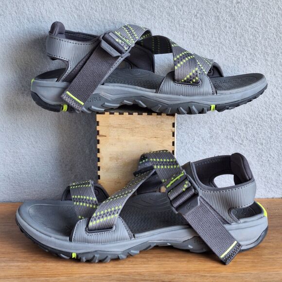 Kuru Current Waterproof Hiking Men\'s Sandals Us 12 M Gray Yellow Nylon Straps 46 main image 4